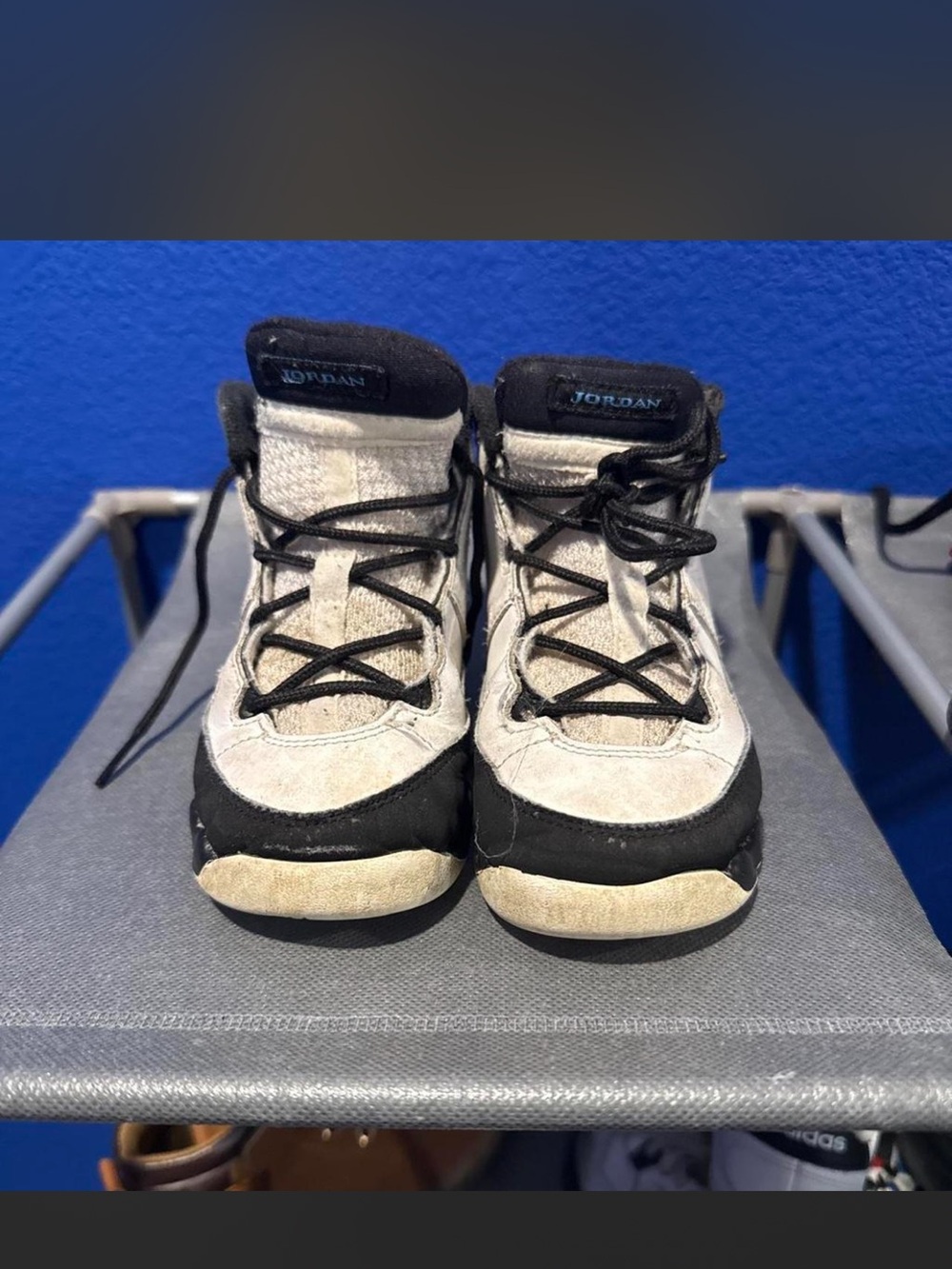 Jordan Kids' Black and White High-Top Sneakers with Cream Accents